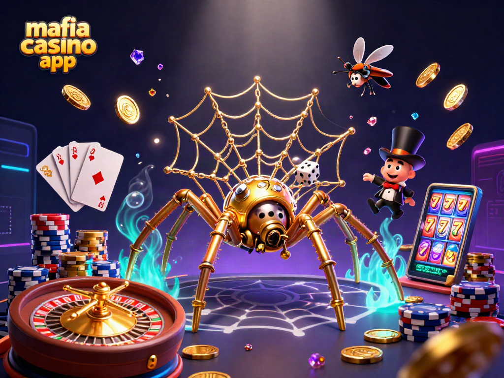 Experience the thrill of the mafia casino app with vibrant games and luxurious elements.