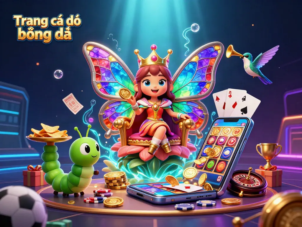Engage in thrilling Trang cá độ bóng đá with vibrant casino illustration showcasing dynamic gameplay elements.